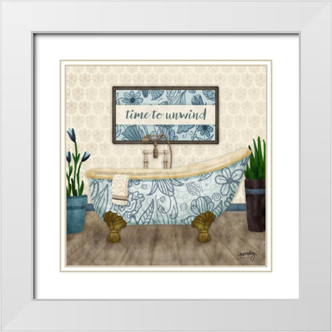 Time to Unwind II   White Modern Wood Framed Art Print with Double Matting by Noonday Design