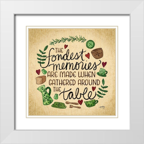 Kitchen Memories II (Fondest memories) White Modern Wood Framed Art Print with Double Matting by Noonday Designs