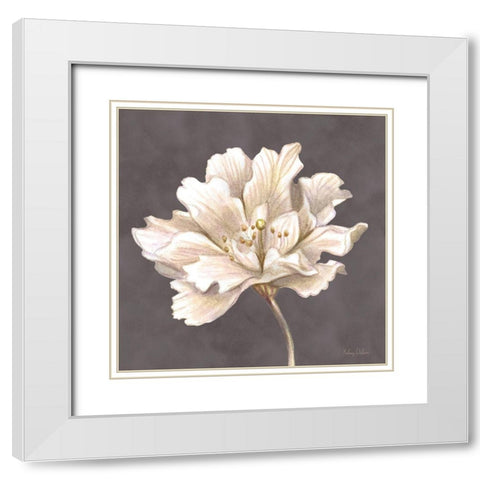 Cream Willow Blossom I White Modern Wood Framed Art Print with Double Matting by Wilson, Kelsey