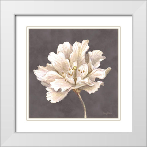 Cream Willow Blossom I White Modern Wood Framed Art Print with Double Matting by Wilson, Kelsey