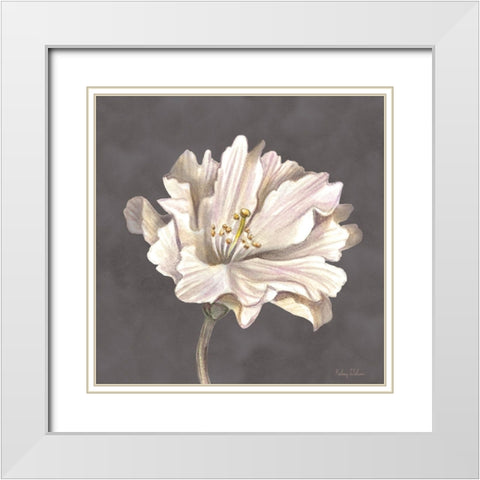 Cream Willow Blossom II White Modern Wood Framed Art Print with Double Matting by Wilson, Kelsey