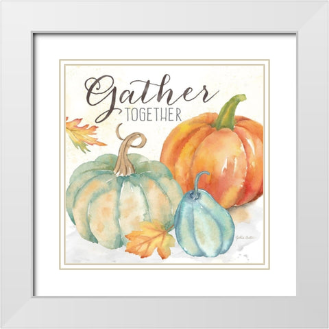 Pumpkin Patch Sentiment II-Grateful White Modern Wood Framed Art Print with Double Matting by Coulter, Cynthia