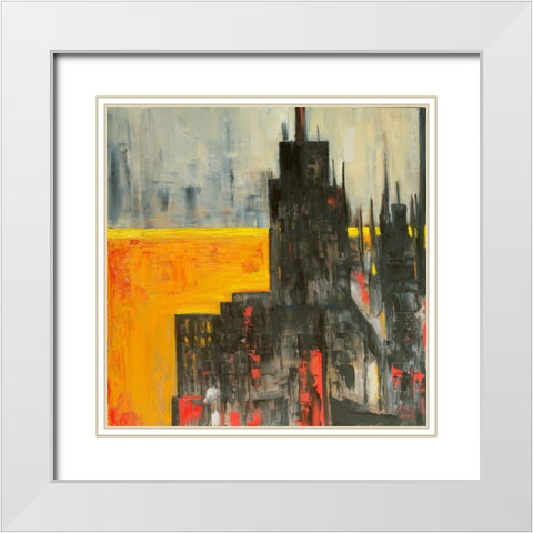 The City that Never Sleeps I White Modern Wood Framed Art Print with Double Matting by Fine, Alexi