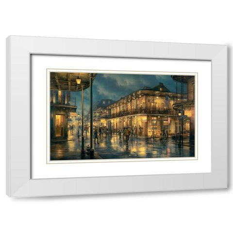 Do You Remember White Modern Wood Framed Art Print with Double Matting by Lushpin, E.