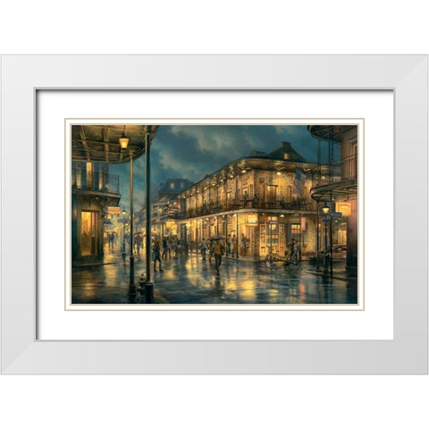 Do You Remember White Modern Wood Framed Art Print with Double Matting by Lushpin, E.