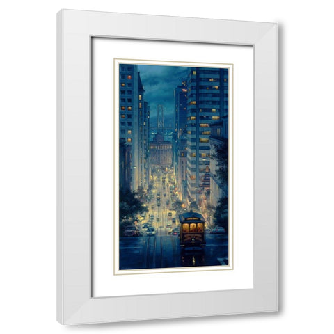 Light Canyon White Modern Wood Framed Art Print with Double Matting by Lushpin, E.