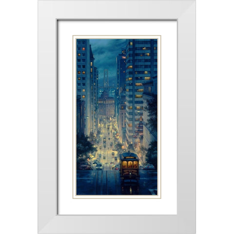 Light Canyon White Modern Wood Framed Art Print with Double Matting by Lushpin, E.
