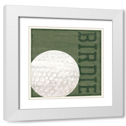 Golf Days XIII-Birdie White Modern Wood Framed Art Print with Double Matting by Reed, Tara