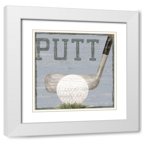 Golf Days neutral VI-Putt White Modern Wood Framed Art Print with Double Matting by Reed, Tara
