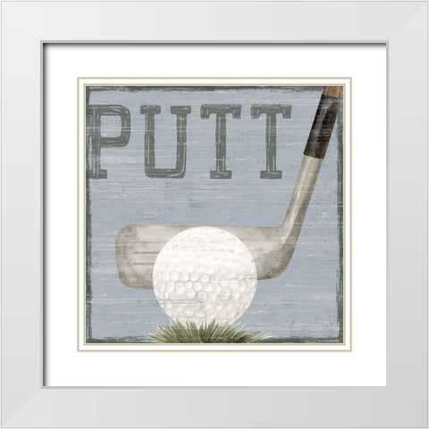 Golf Days neutral VI-Putt White Modern Wood Framed Art Print with Double Matting by Reed, Tara