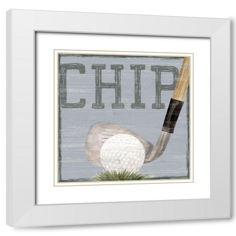 Golf Days neutral VII-Chip White Modern Wood Framed Art Print with Double Matting by Reed, Tara