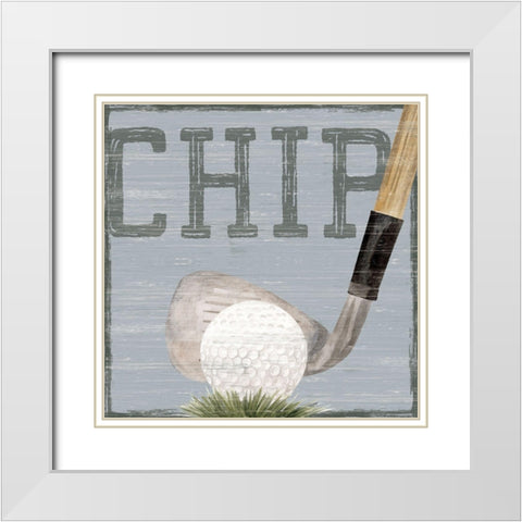 Golf Days neutral VII-Chip White Modern Wood Framed Art Print with Double Matting by Reed, Tara