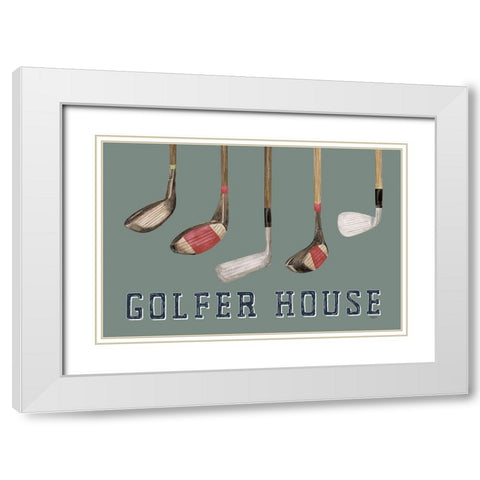 Golf Days neutral landscape II-Golfer House White Modern Wood Framed Art Print with Double Matting by Reed, Tara