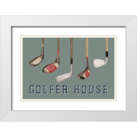Golf Days neutral landscape II-Golfer House White Modern Wood Framed Art Print with Double Matting by Reed, Tara