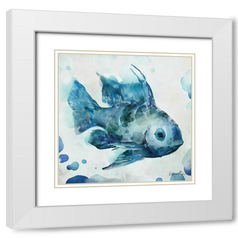 Watercolor Sea Creatures I White Modern Wood Framed Art Print with Double Matting by Milan, Vittorio