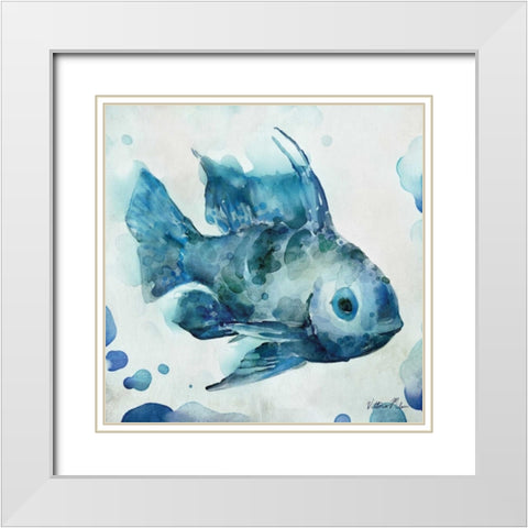 Watercolor Sea Creatures I White Modern Wood Framed Art Print with Double Matting by Milan, Vittorio