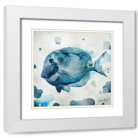 Watercolor Sea Creatures II White Modern Wood Framed Art Print with Double Matting by Milan, Vittorio