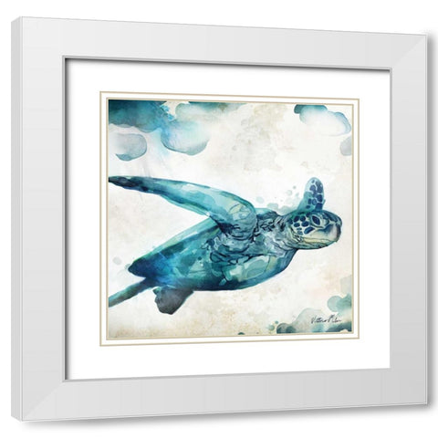 Watercolor Sea Creatures III White Modern Wood Framed Art Print with Double Matting by Milan, Vittorio