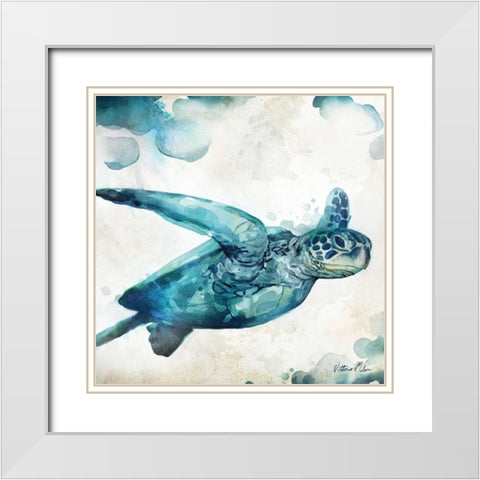 Watercolor Sea Creatures III White Modern Wood Framed Art Print with Double Matting by Milan, Vittorio