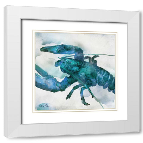 Watercolor Sea Creatures IV White Modern Wood Framed Art Print with Double Matting by Milan, Vittorio