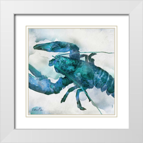 Watercolor Sea Creatures IV White Modern Wood Framed Art Print with Double Matting by Milan, Vittorio