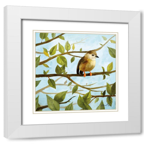 Morning Song I White Modern Wood Framed Art Print with Double Matting by Milan, Vittorio