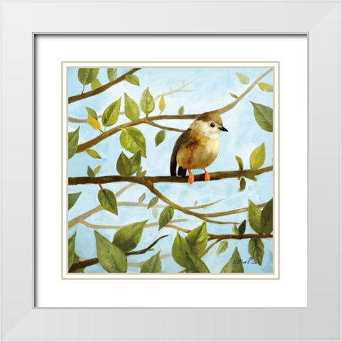 Morning Song I White Modern Wood Framed Art Print with Double Matting by Milan, Vittorio