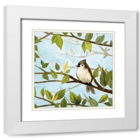 Morning Song II White Modern Wood Framed Art Print with Double Matting by Milan, Vittorio