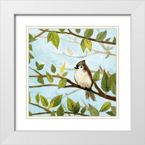 Morning Song II White Modern Wood Framed Art Print with Double Matting by Milan, Vittorio