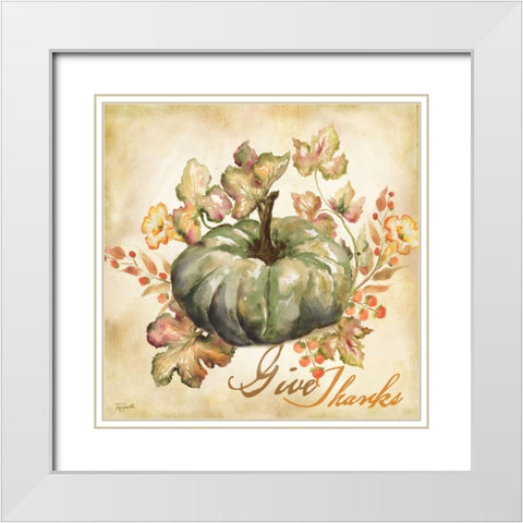 Watercolor Harvest I White Modern Wood Framed Art Print with Double Matting by Tre Sorelle Studios