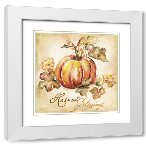 Watercolor Harvest III White Modern Wood Framed Art Print with Double Matting by Tre Sorelle Studios