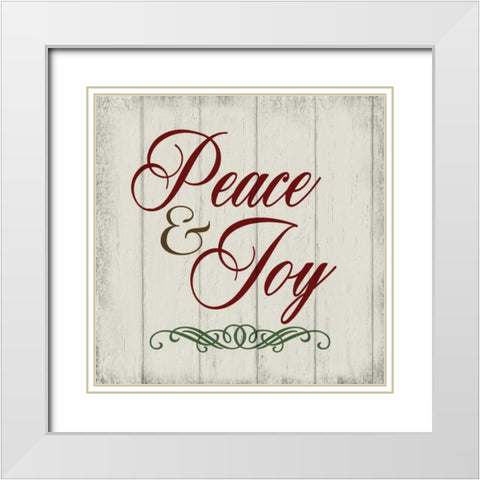 Christmas Peace II White Modern Wood Framed Art Print with Double Matting by hartworks