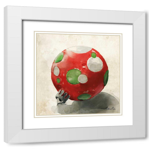Ornament Trio I White Modern Wood Framed Art Print with Double Matting by Milan, Vittorio
