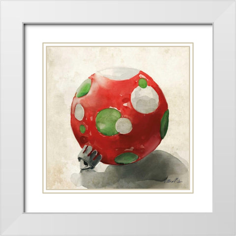 Ornament Trio I White Modern Wood Framed Art Print with Double Matting by Milan, Vittorio