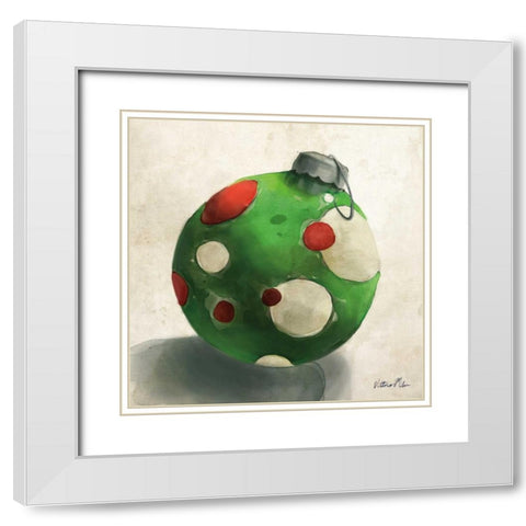Ornament Trio III White Modern Wood Framed Art Print with Double Matting by Milan, Vittorio