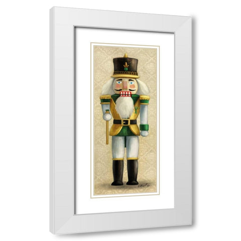 Christmas Nutcracker II White Modern Wood Framed Art Print with Double Matting by Milan, Vittorio