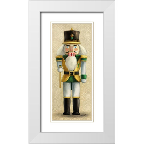 Christmas Nutcracker II White Modern Wood Framed Art Print with Double Matting by Milan, Vittorio