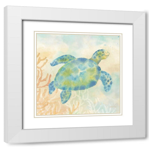 Under the Sea I White Modern Wood Framed Art Print with Double Matting by Coulter, Cynthia
