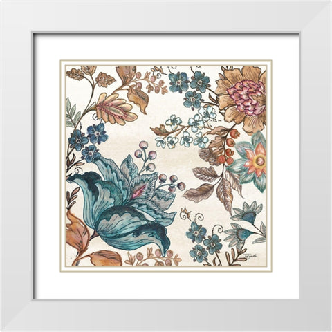 Garden Vines II on White White Modern Wood Framed Art Print with Double Matting by Tre Sorelle Studios
