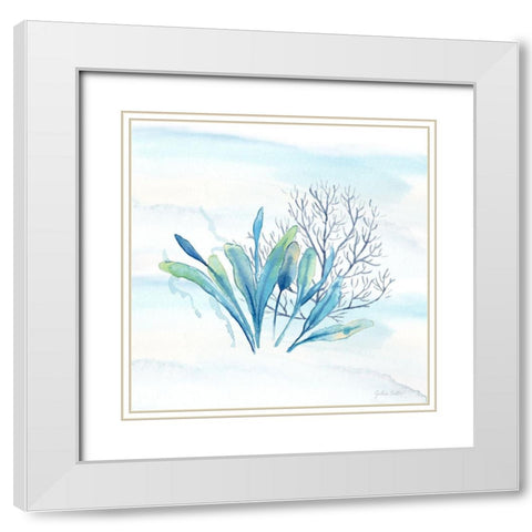 Great Blue Sea VII White Modern Wood Framed Art Print with Double Matting by Coulter, Cynthia