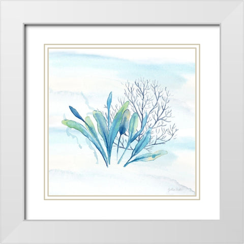 Great Blue Sea VII White Modern Wood Framed Art Print with Double Matting by Coulter, Cynthia