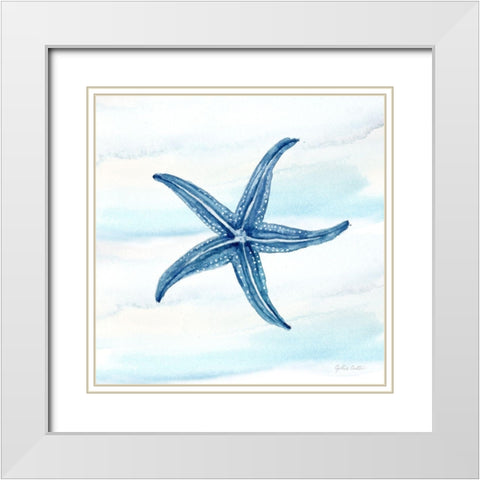 Great Blue Sea XIV White Modern Wood Framed Art Print with Double Matting by Coulter, Cynthia