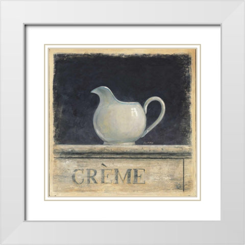 Cafe De Provence White Modern Wood Framed Art Print with Double Matting by Fisk, Arnie
