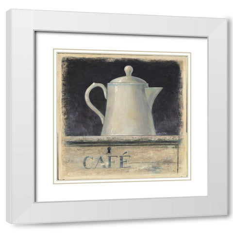 Creme De Provence White Modern Wood Framed Art Print with Double Matting by Fisk, Arnie