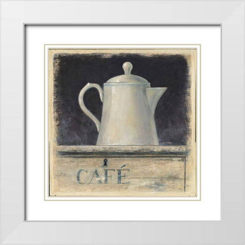 Creme De Provence White Modern Wood Framed Art Print with Double Matting by Fisk, Arnie