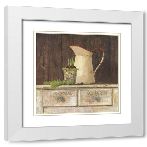 Romarin White Modern Wood Framed Art Print with Double Matting by Fisk, Arnie