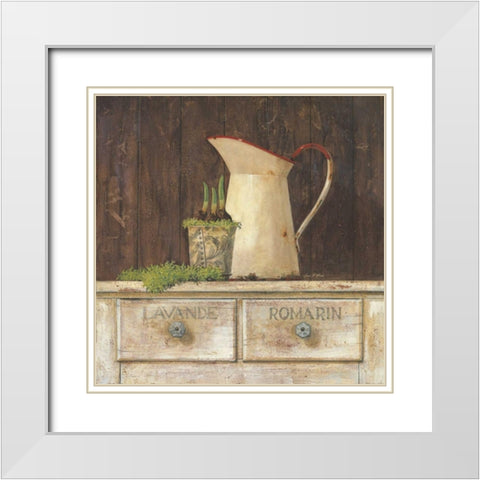 Romarin White Modern Wood Framed Art Print with Double Matting by Fisk, Arnie
