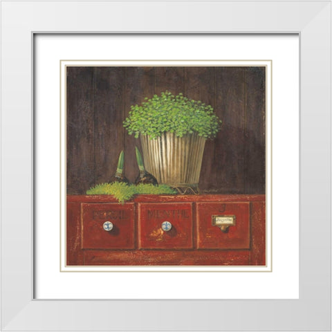 Persil White Modern Wood Framed Art Print with Double Matting by Fisk, Arnie
