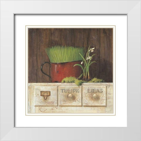 Lilas White Modern Wood Framed Art Print with Double Matting by Fisk, Arnie