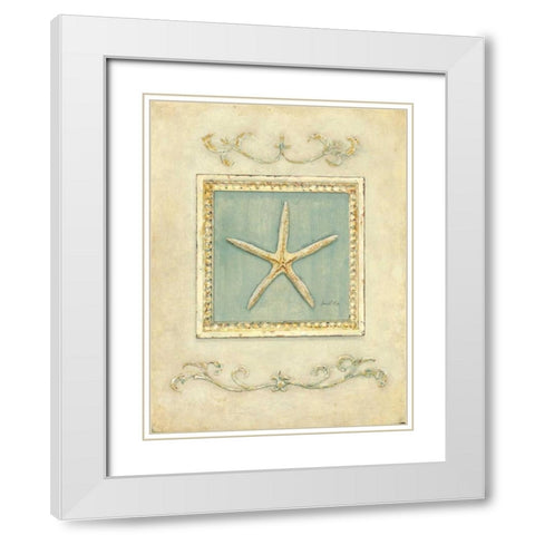 Classic Starfish White Modern Wood Framed Art Print with Double Matting by Fisk, Arnie